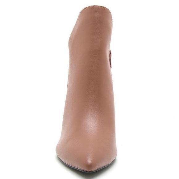 QUPID Tan Heeled Bootie Size 5.5 - Picture 4 of 6